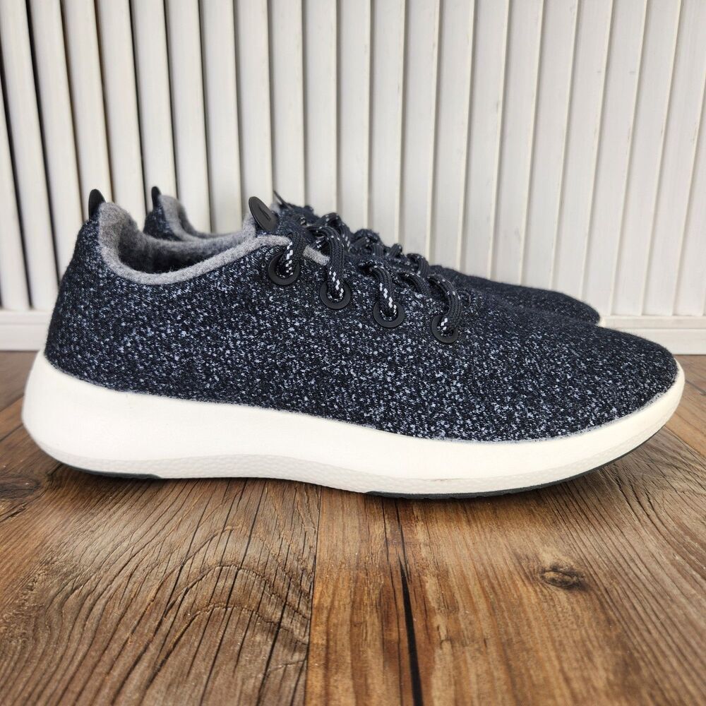 Allbirds Wool Runner Mizzle Running Shoes Womens Sz 11 Dark Grey White Sneakers